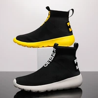 new socks sneakers women men knit upper breathable sport shoes sock boots woman chunky shoes high top running shoes unisex 36 45