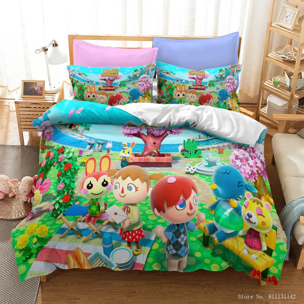 

Cute 3 Animal Print Bedding Set Cartoon Animal Forest Children Bedroom Fun Decorative Bedding Quilt Pillowcase 2/3 Pieces