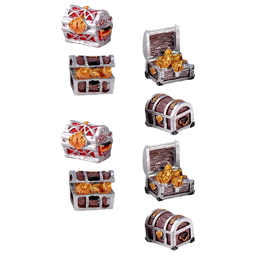 

8Pcs Decorative Tank Decors Delicate Box Models Desktop Aquarium Adornments