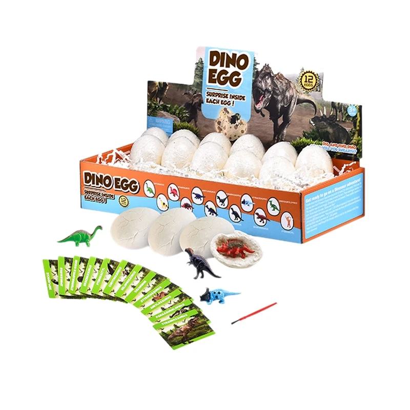 

12 Pcs Dinosaur Eggs Excavation Set DIY Dino Eggs Dig Kit Archaeology Science Stem Gift Model Toy Gift For Kid Adult
