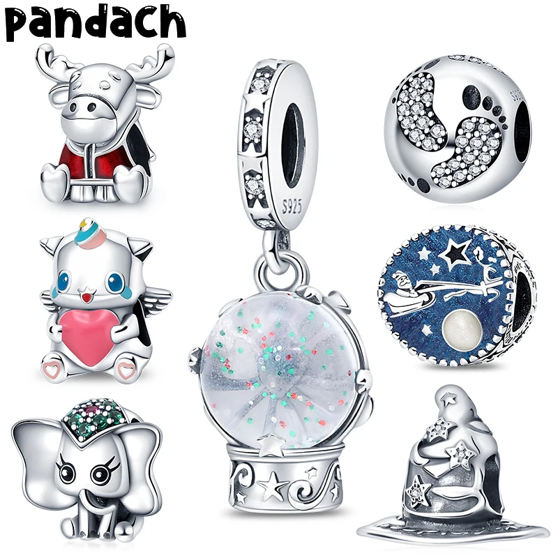 Новинка серебряный цвет снежинка Музыкальный шар шармы бусины подходят для