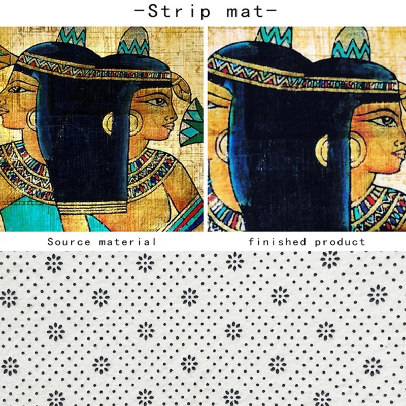 Коврик для пола в помещении с деревянным узором ультратонкий нескользящий