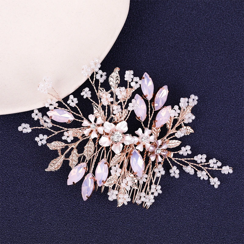 Модные тиары серебряного цвета гребни ручной работы жемчуг стразы свадебные