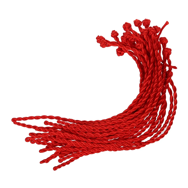 

30 Pcs Red Nylon Strand Braiding String Ankle Bracelet Rope