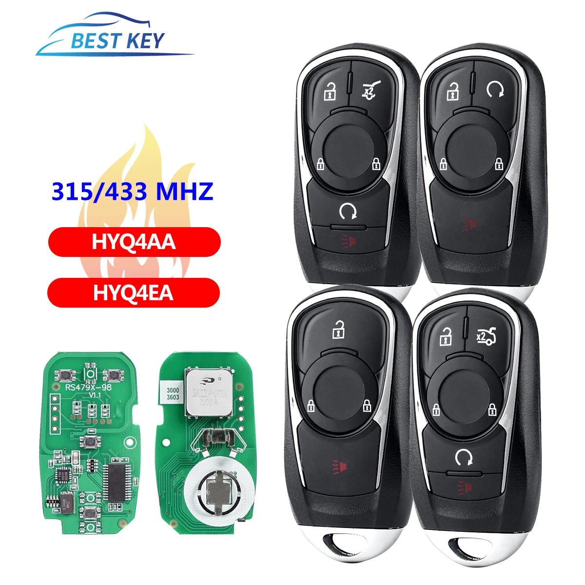 Лучший ключ дистанционного управления для автомобиля Buick Encore Envision 2017 2018 2019 2020 315/433