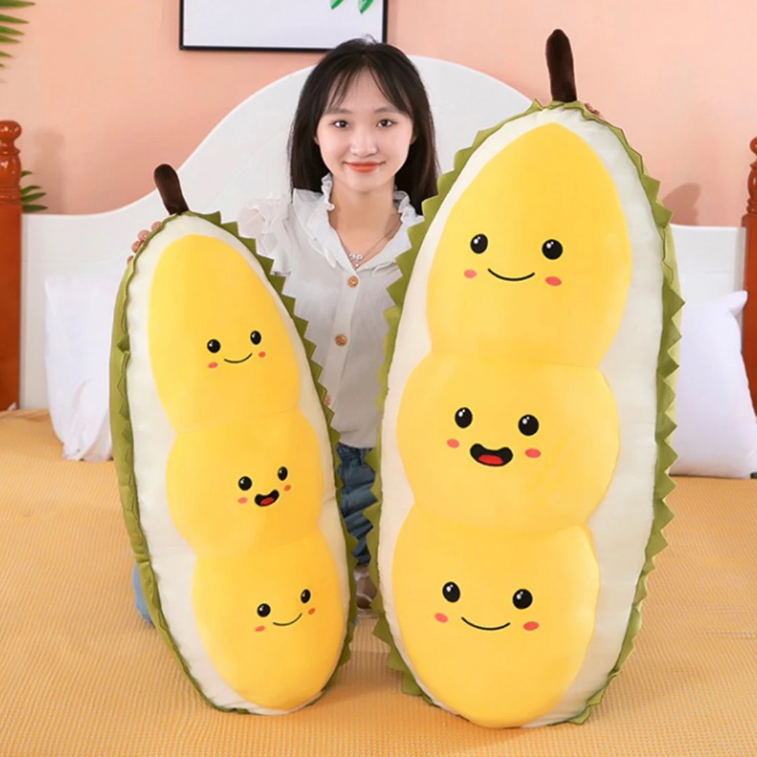 

Kawaii Soft Fruit Durian Plush Stuffed Toy Pillow Sofa Bed Home Decoration Cushion Cute Baby Kid Girlfriend Birthday Gift
