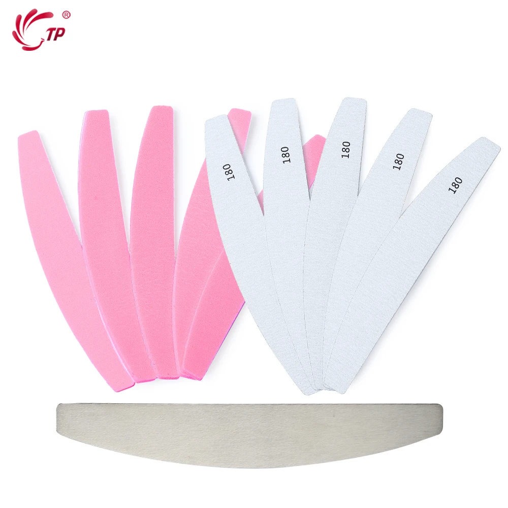 

3 in1 Nail File Buffers Double Side 180/240 Grit Replaceable Sponge Sanding Block Pink Gray Washable Polishing Manicure Art Tool