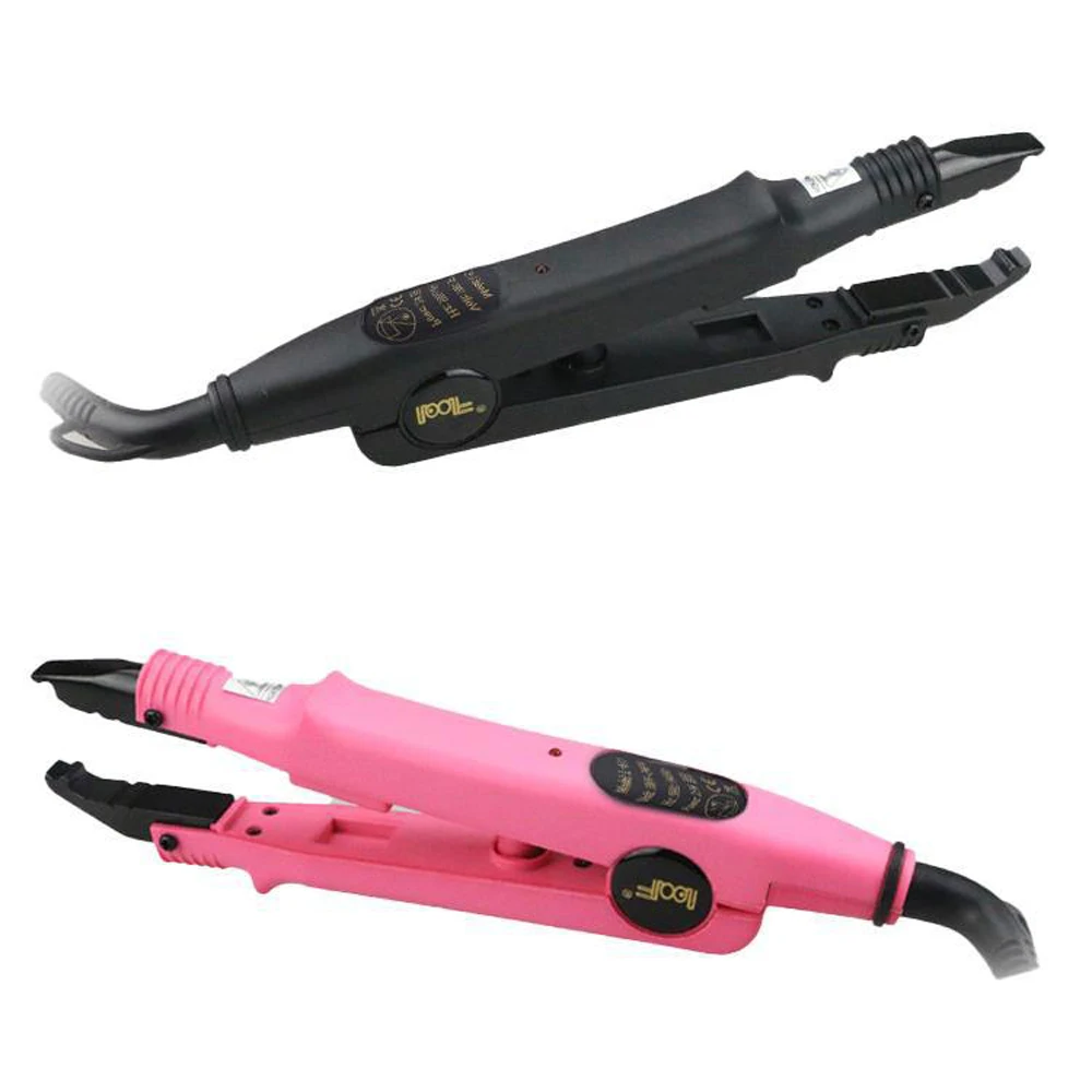 Professional Hair Extension Iron Black/Pink Temperature Constant Keratin Bonding Salon Tool Heat Iron EU+UK+US Plug