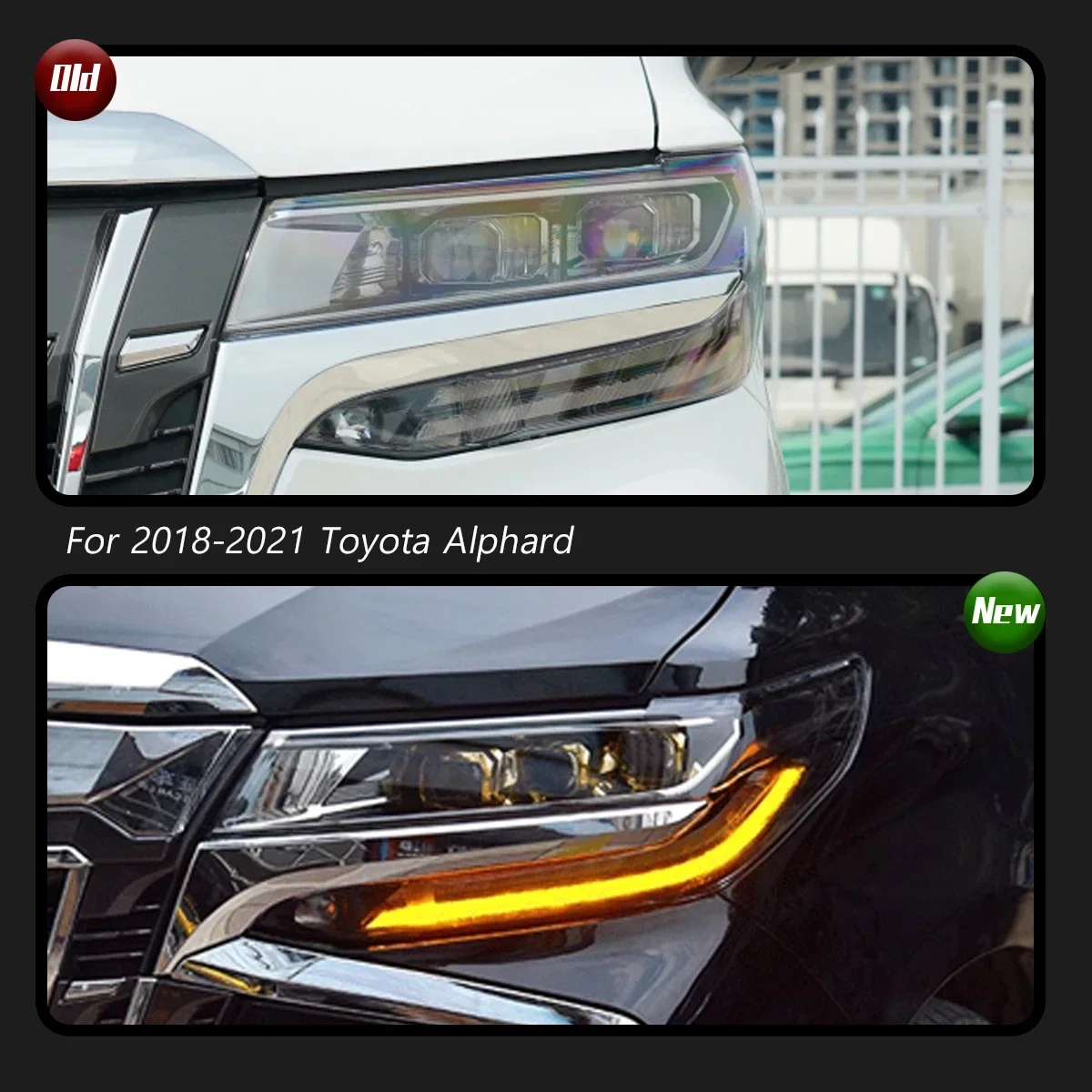 Новая искусственная Модифицированная Налобная лампа для Toyota Alphard 3 светодиодный
