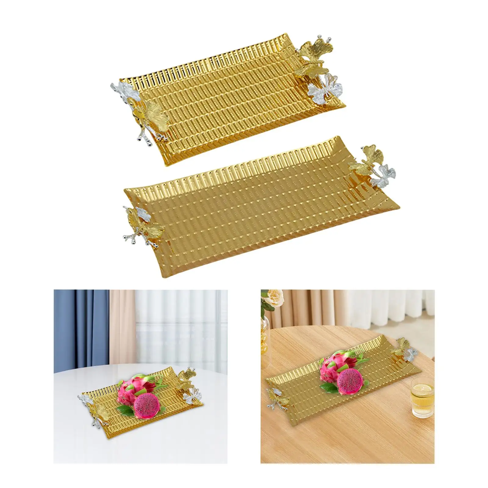 Металлический поднос для фруктов еды Golde многофункциональное антикварное