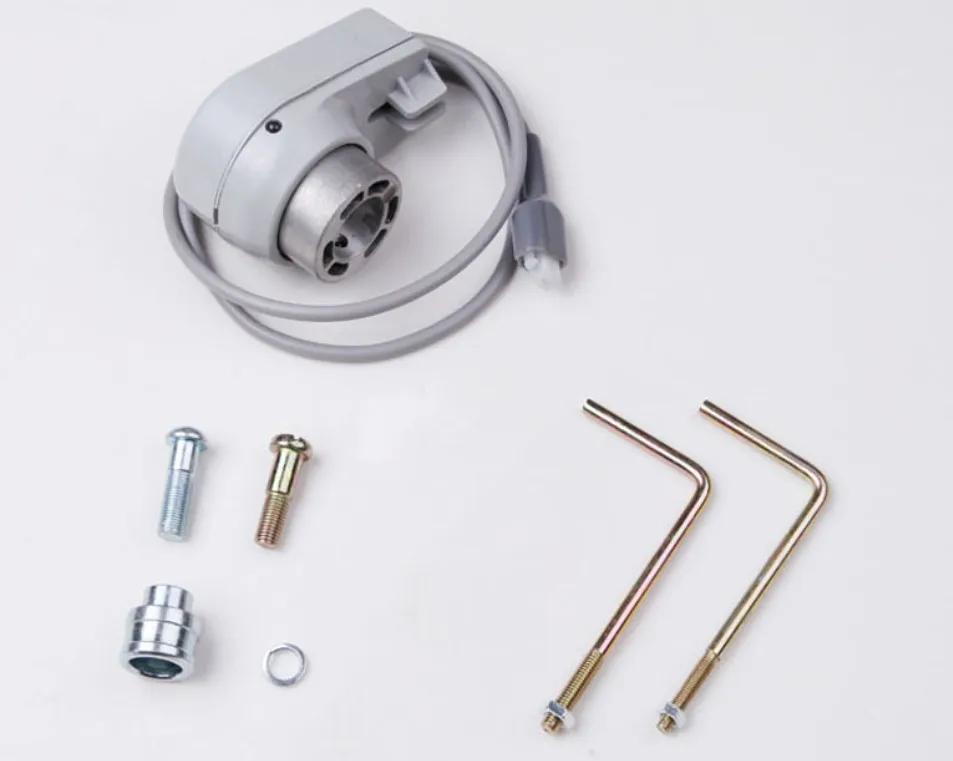 

External needle setter for permanent magnet brushless low noise motors for industrial sewing machines