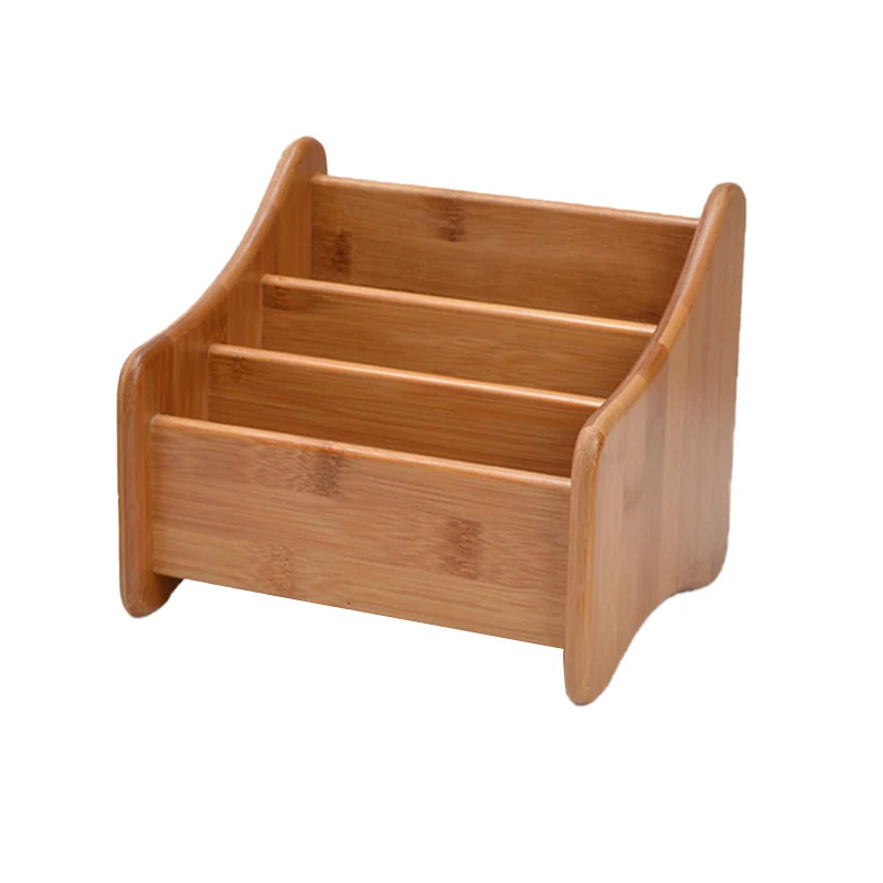 

Настольный держатель для пульта дистанционного управления, бамбуковый ящик для хранения, коллекция ключей от ручки, органайзер для космети...