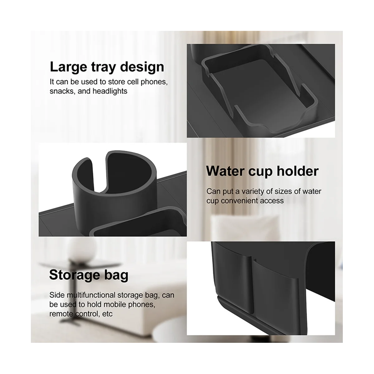 Боковая Сумка для стула подлокотник многоцветная Большая вместительная