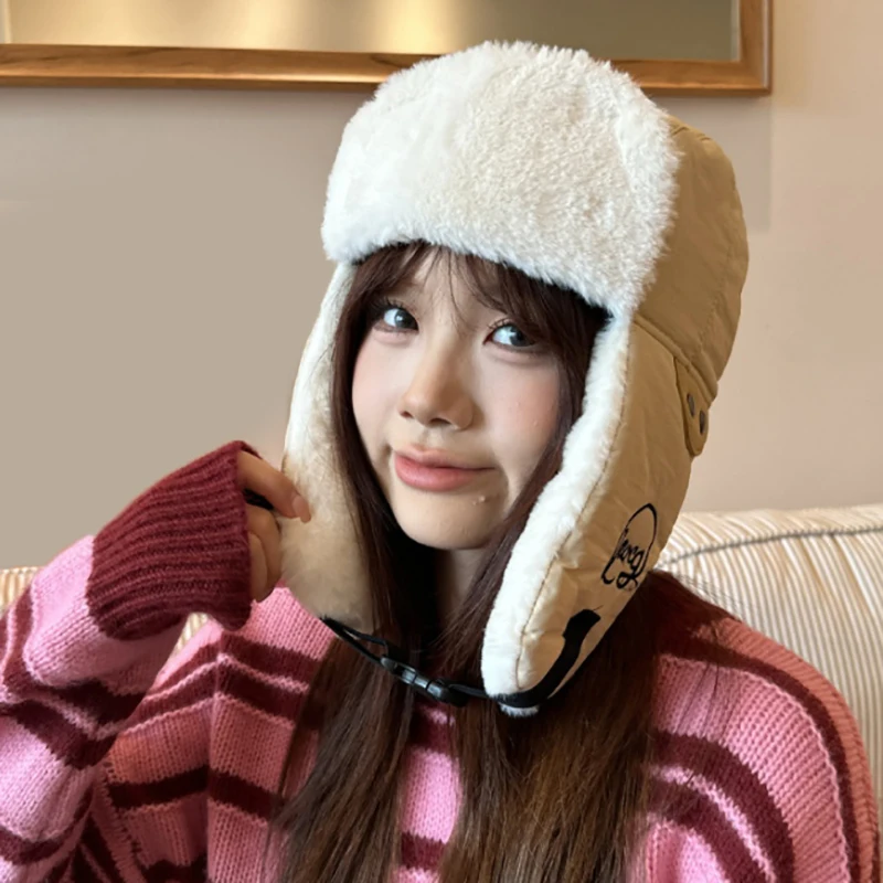 1 шт. шапка-бомбер для мужчин и женщин толстая теплая мотоциклетная шапка меховая