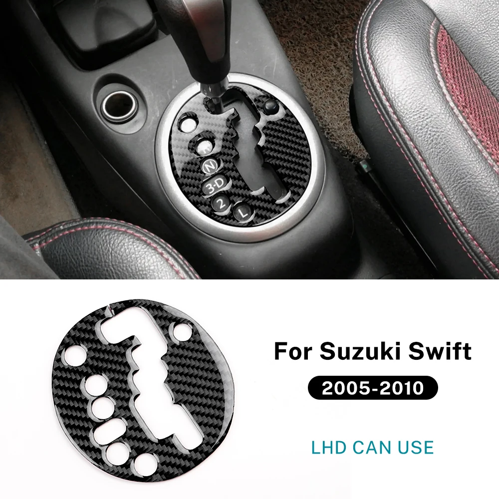 Настоящая мягкая наклейка из углеродного волокна для Suzuki Swift ZC31S 2005 2006 2007 2008 2009 2010 LHD RHD, внутренняя панель переключения передач автомобиля, отделка