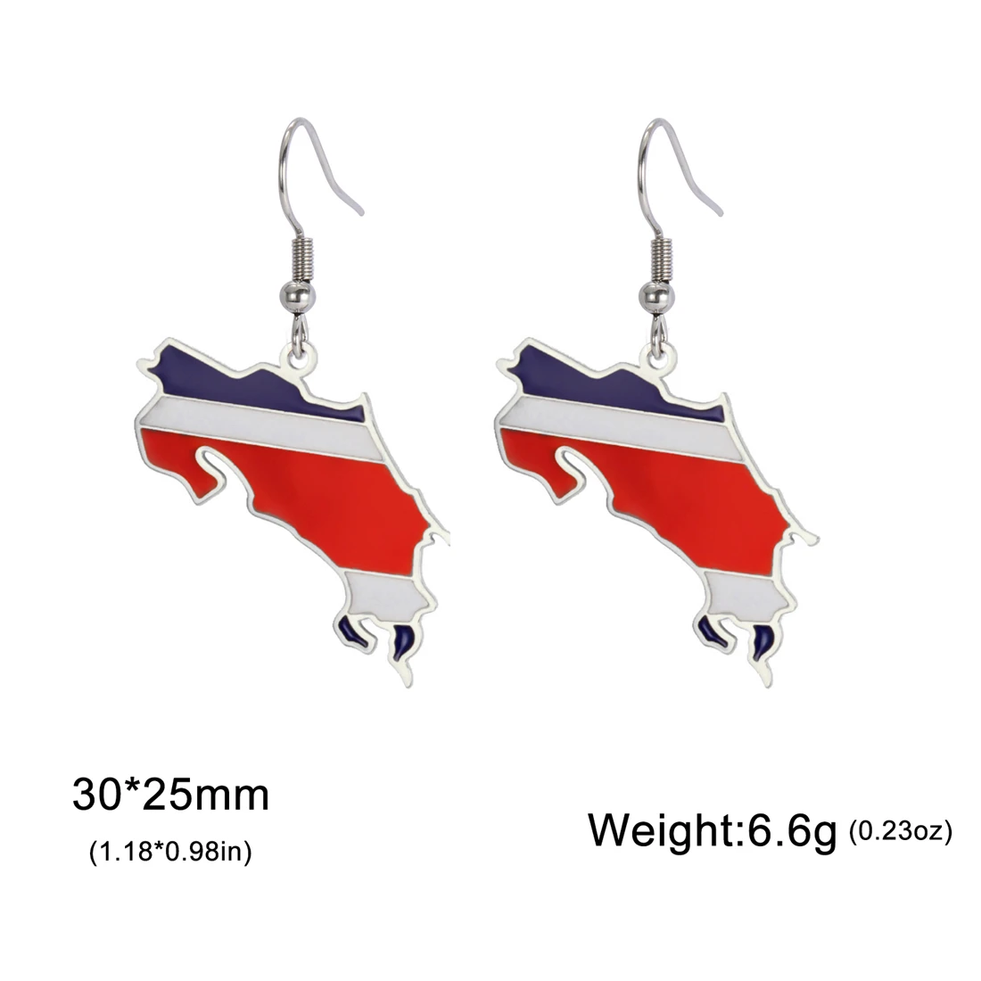 EUEAVAN капельное масло Коста-Рика карта серьги для женщин из нержавеющей стали