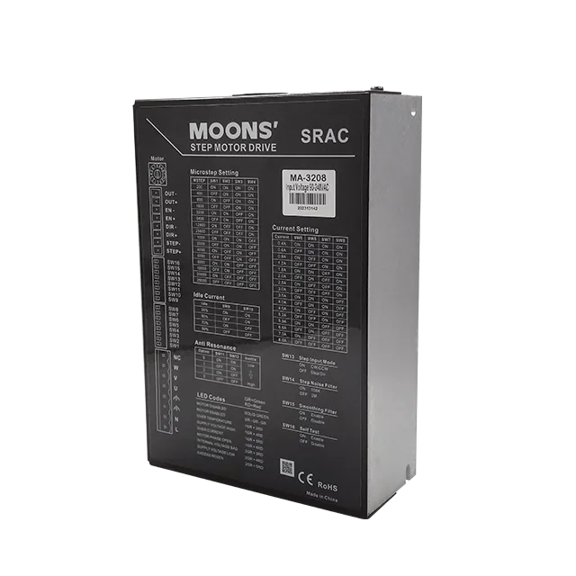 

MOONS 3-phase Ac Drive 90-240VAC 3-phase Nema 34 42 Stepper Motor Drive with Fan 3SRAC2/3SRAC8