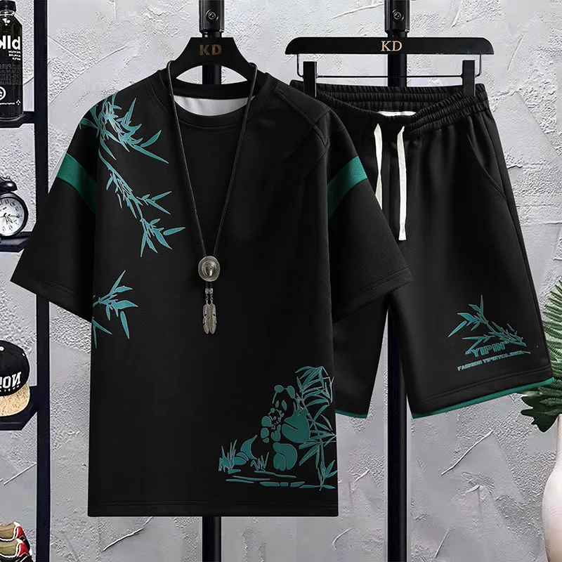 Мужской комплект из двух предметов футболка с коротким рукавом и шорты