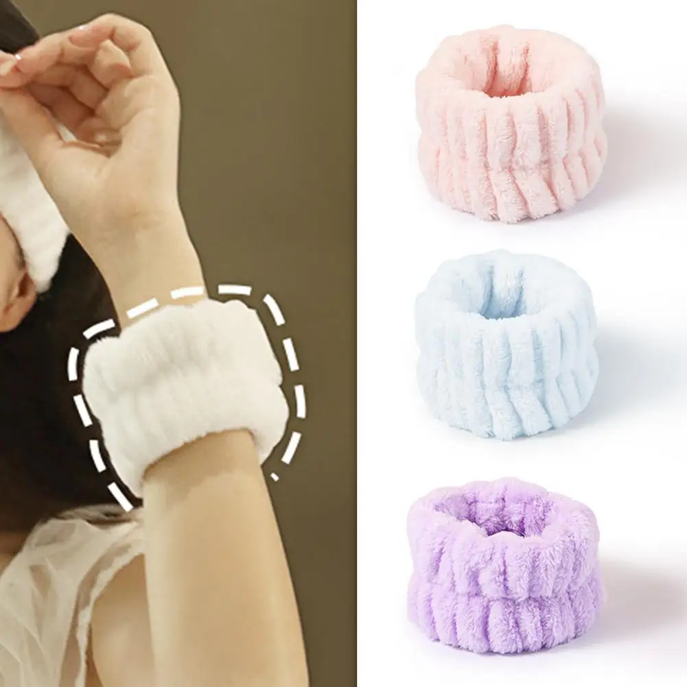 

Lightweight Soft Spa Apply Face Cover Wrist Wrap Washable Wrist Wrap Solid Color for Women