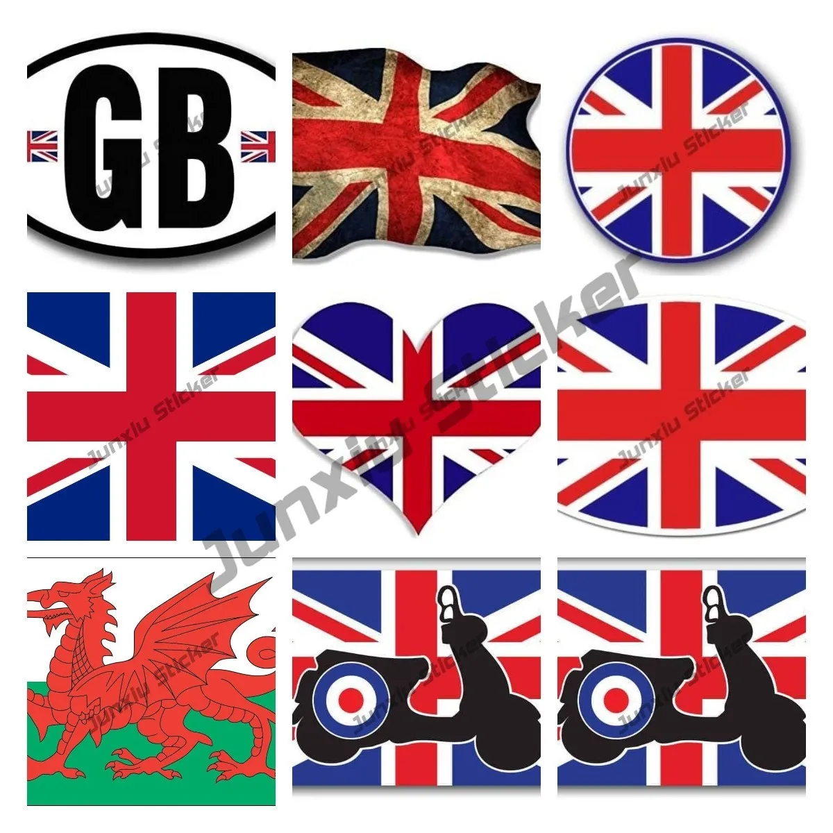 

Creative Great Britain UK United Kingdom England National Flag Car Stickers Love England Sticker Decal Car Accessories KK13cm