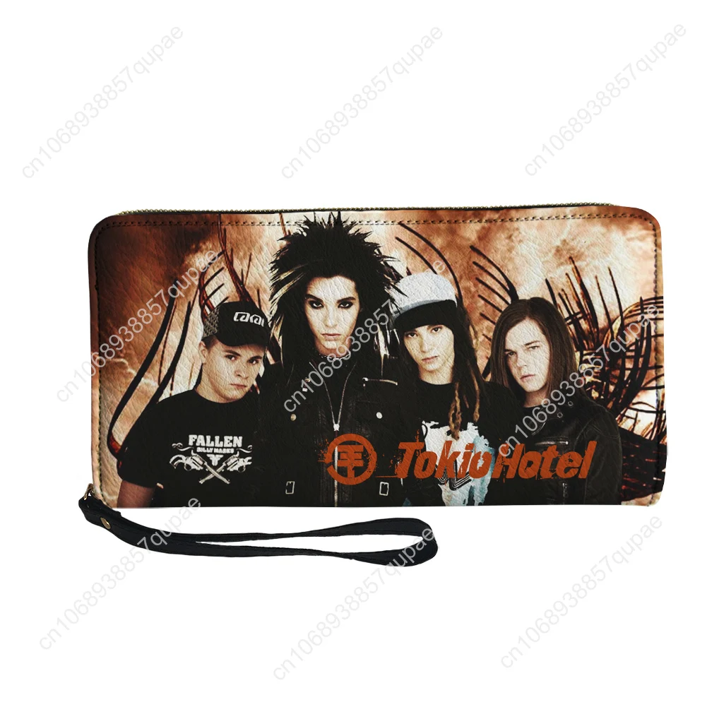 Фото Tokio Hotel Rock Band Кошелек на заказ Мужской женский подростковый длинный кошелек на молнии с двойным принтом Портативный кошелек Подарочная сумка №4