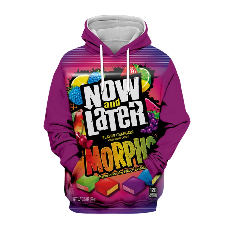 

Candy 3D Print Hoodies Snack Bag Funny Streetwear Men Women Fashion Oversized Sweatshirts Hoodie Kids Boys Gilrs Tracksuits Tops