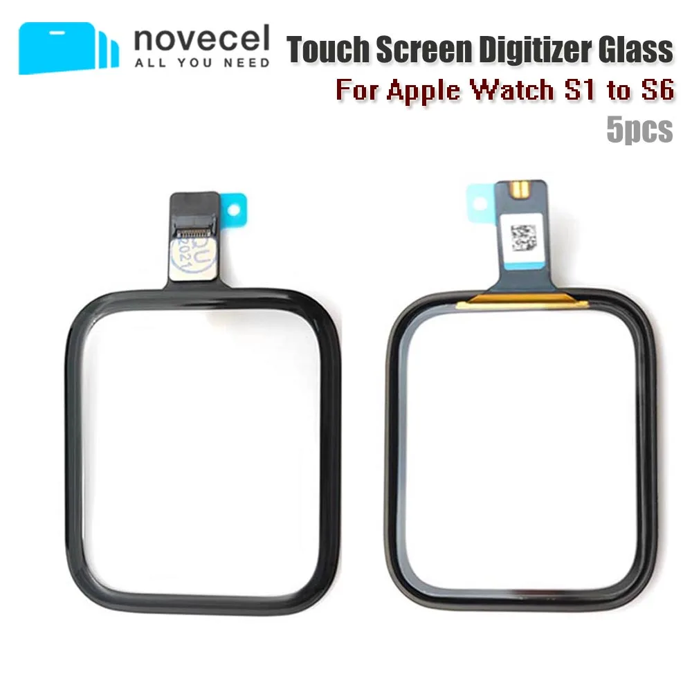 

5 шт. сенсорный экран дигитайзер стеклянная панель для Apple Watch серии 1 2 3 4 5 6 SE 38 мм 42 мм 40 мм 44 мм сенсорный экран Запасные части