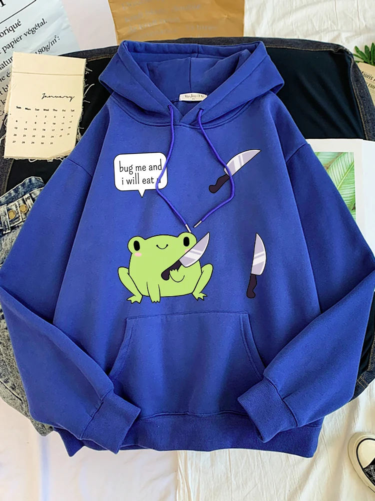 Толстовка с капюшоном женская очаровательная лягушкой принтом &quotя мной&quot