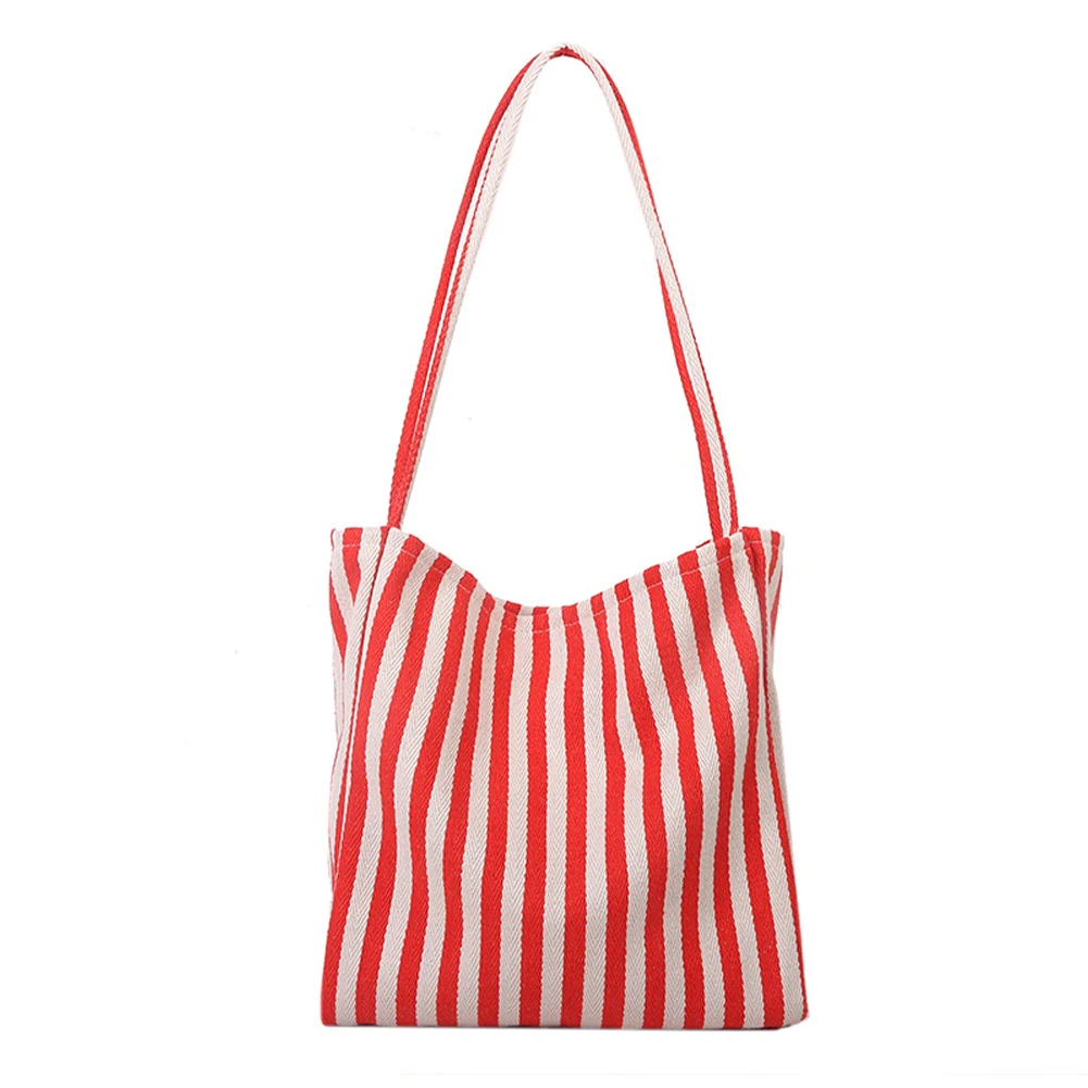 

Women Beach Fashion Summer Large Capacity Holiday Work Classical Handbag Shopping Casual Tote Bag Soft Canvas Striped