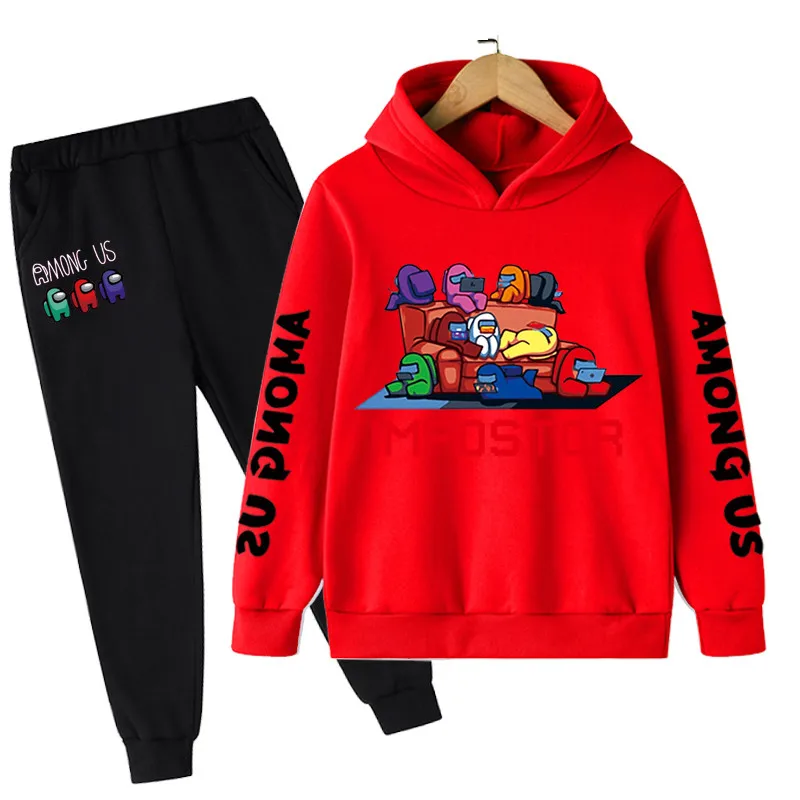 

3-14 Years Old Baby Boys Clothes Set Autumn New Fashion Casual Sweatshirt+Pants Cartoon Kids Suit