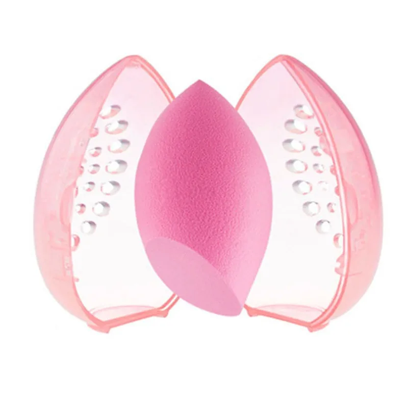 

Cosmetics Sponge Holder Makeup Bag Plastic Protable Waterproof Storage Sponge Egg Shape Box Women's Cosmetics Accessories