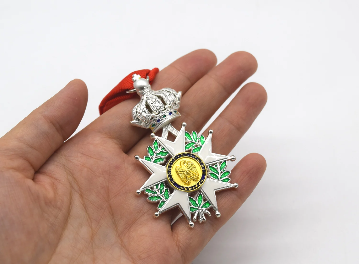 Медаль чести французского императора Старшие рыцари Наполеона серебряная копия