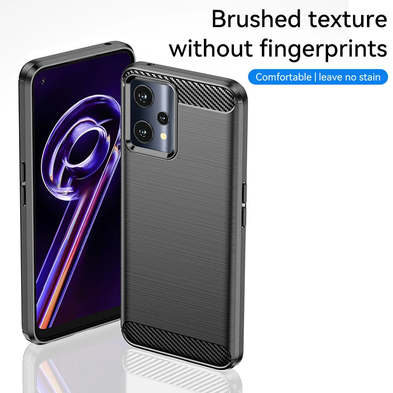 For Realme 9 Pro Case For Realme 9 Pro Cover Funda Coque Soft Silicone Carbon Fiber Shockproof Phone Bumper For Realme 9 Pro