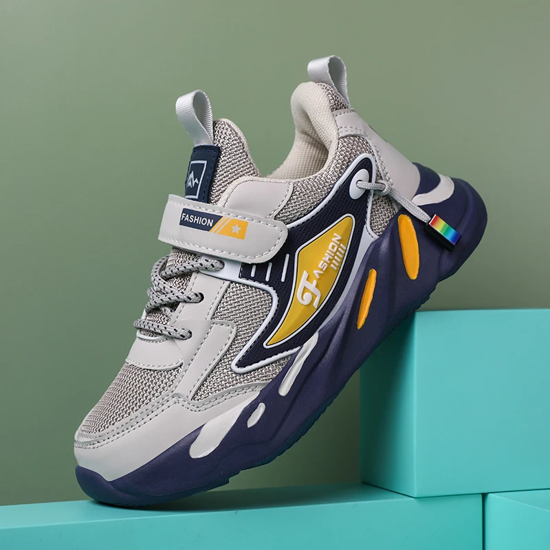 Children Sport Shoes Free Shipping Mesh Breathable Comfortable Kid Sneaker New Anti Slip Athletic Lace Up Kid Casual Shoes