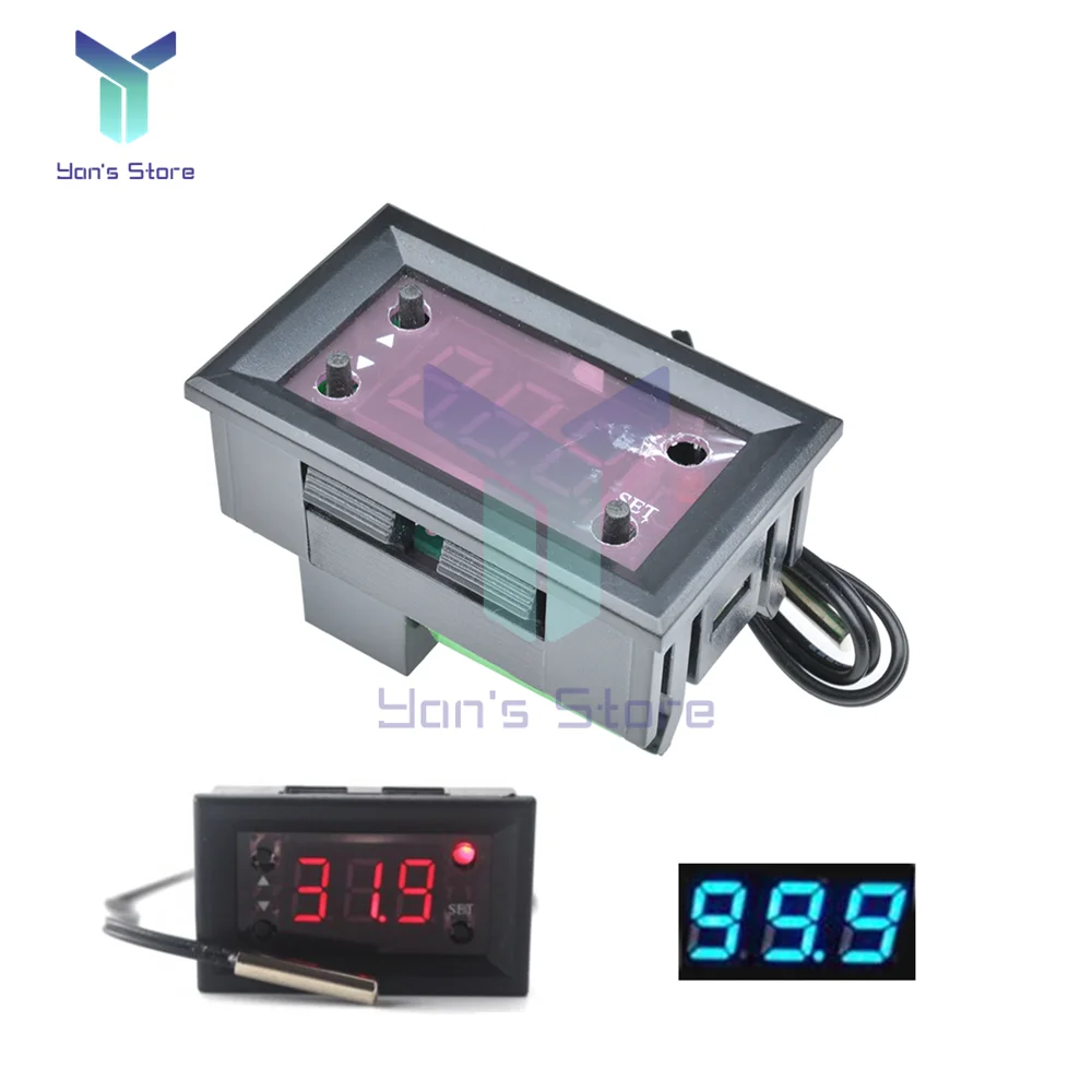 

W1218 DC 12V Red Blue LED Display Digital Thermostat Temperature Controller Regulator For Incubator Thermostat With NTC Probe