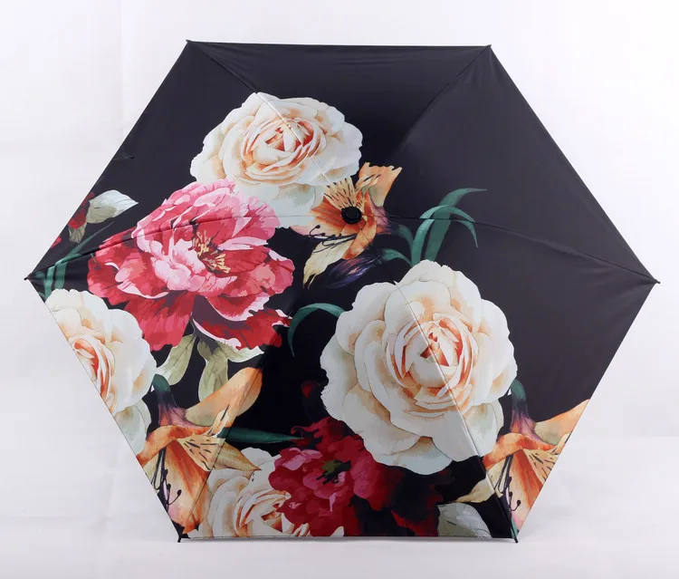 

Super Mini Umbrella 2021 Summer Light UV Folding Pocket Flower Print Small Sombrilla Paraguas
