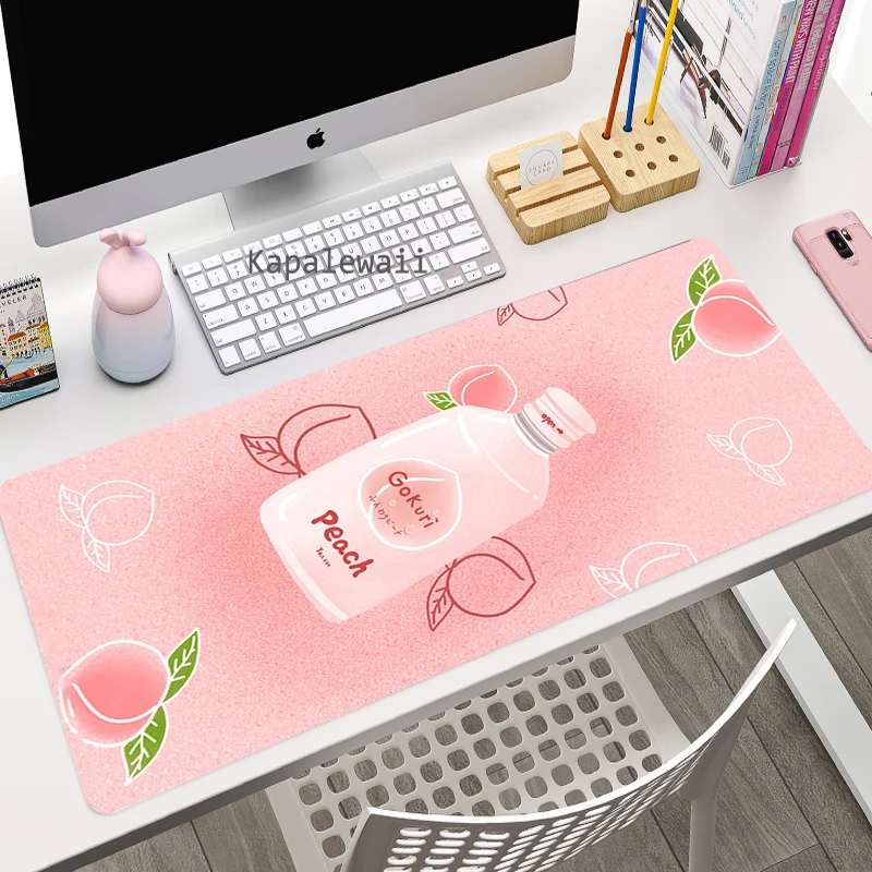 Large Anime Pink Mousepad Gamer Cute Kawaii Gaming Mouse Pad XXL Rubber Otaku Locking Edge Big Fashion Laptop Notebook Desk Mats enlarge
