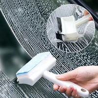 double sided glass cleaning brush wiper scraper window cleaning brush bathroom sponge wipe squeegee mirror scrubber tools