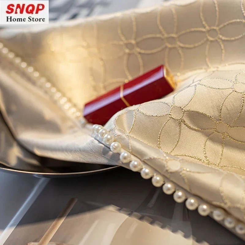 Роскошная французская кремовая мягкая занавеска для гостиной с текстурой