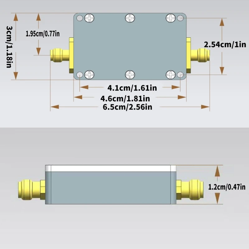 Усилители приемника с высокой плоскостностью 10 МГц-6 ГГц 10/20/30/40 дБ радиочастотный