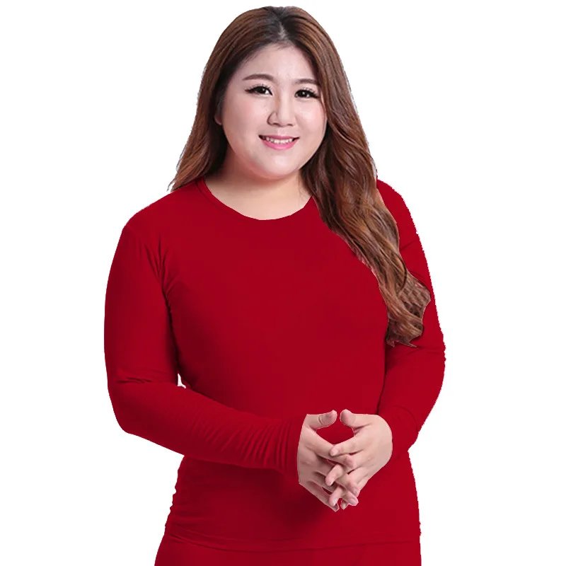 1PCS Long Sleeve Women Over Size Thermal Long Johns Autumn Winter Modal Women's Warm Sleepwear Clothes Thermo Underwear Top