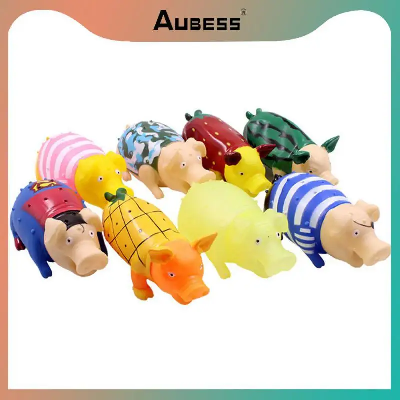 Cute Pig Shape Pet Toys Vocal Tube Training Pet Products Not Afraid Of Evil Tangamine Material Dog Toys Unique Design