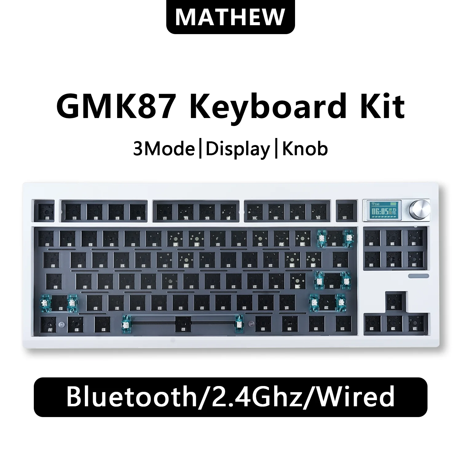 ZUOYA GMK87 белое/черное механическая клавиатура 87 клавиш