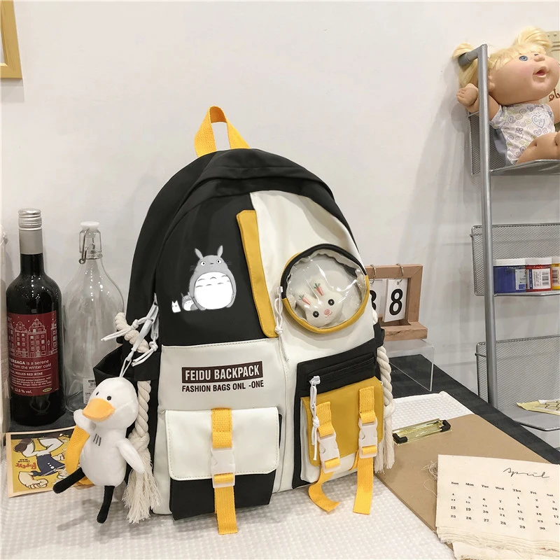 

Милый аниме-рюкзак Тоторо, сумка на плечо, школьный дорожный Повседневный ранец для ноутбука для студентов