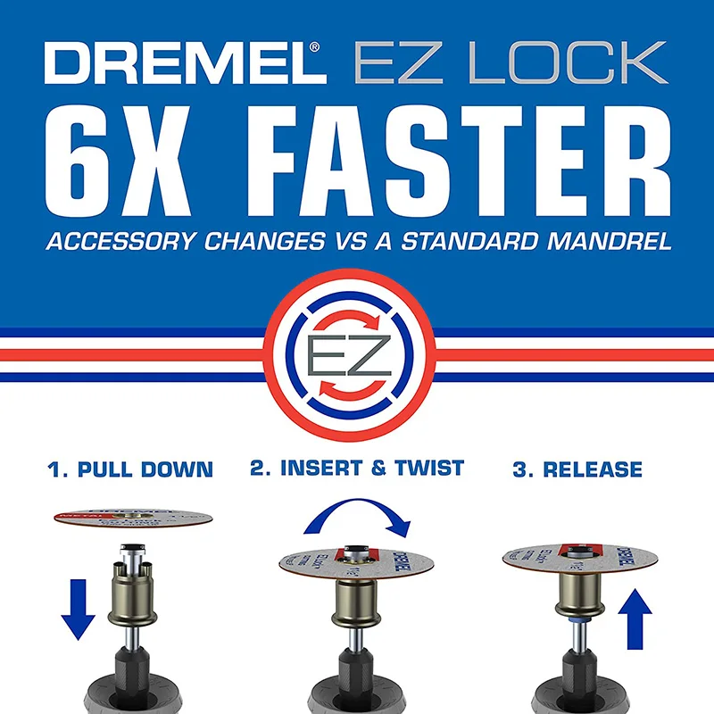 Dremel EZ476 1 1/2 дюйма EZ Lock вращающийся инструмент отрезные колеса для пластика 5