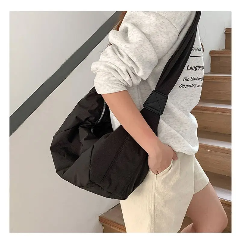 Женские повседневные сумки через плечо из нейлоновой ткани с несколькими