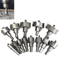 15 65mm 6 16pcs hss hole saw set tungsten carbide tip tct core drill bit hole saw for metal stainless steel cutter hole openner