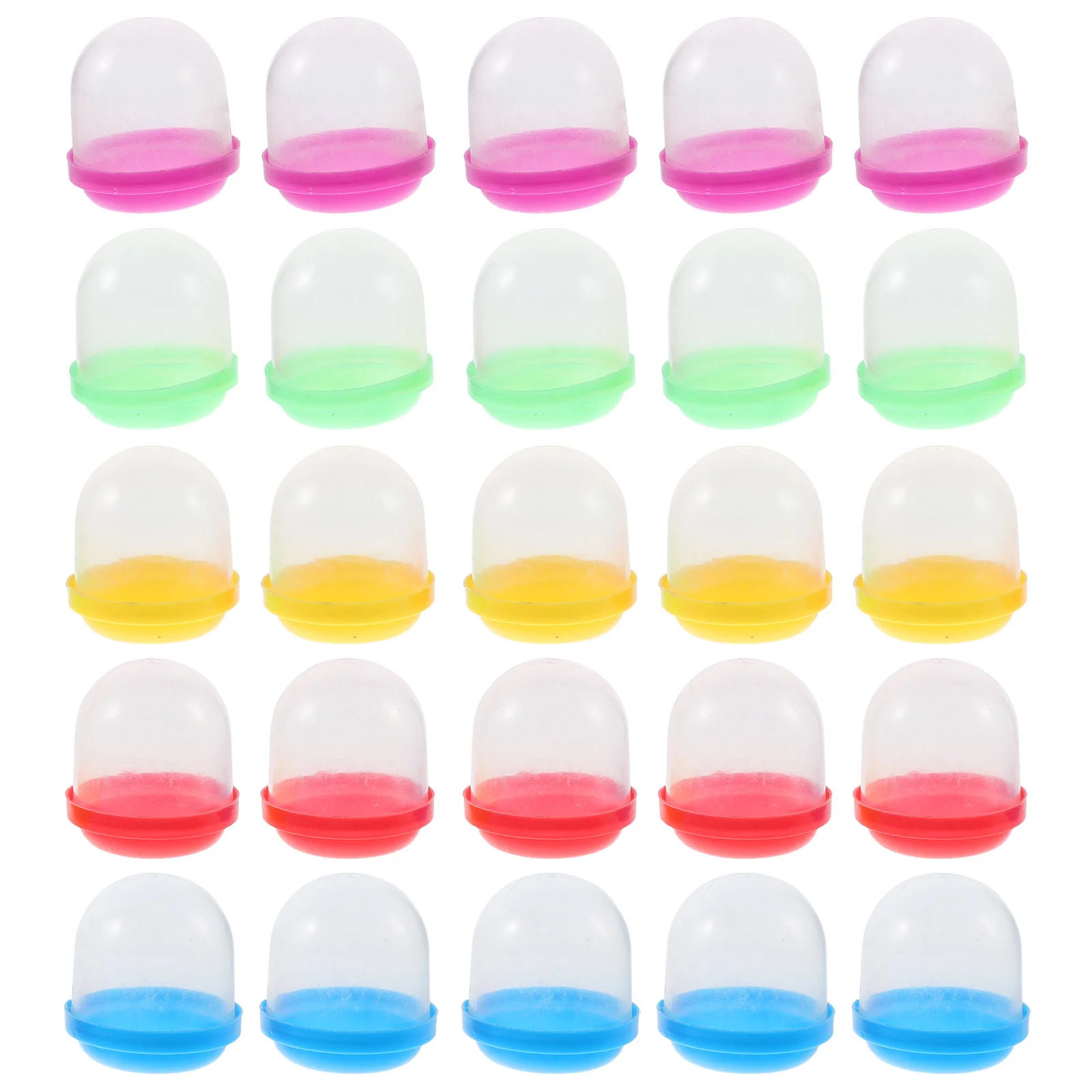 

50 Pcs Empty Ball For Party Toy Clear Plastic Container Semicircle Gum Machine Fillable Balls Vending Capsules