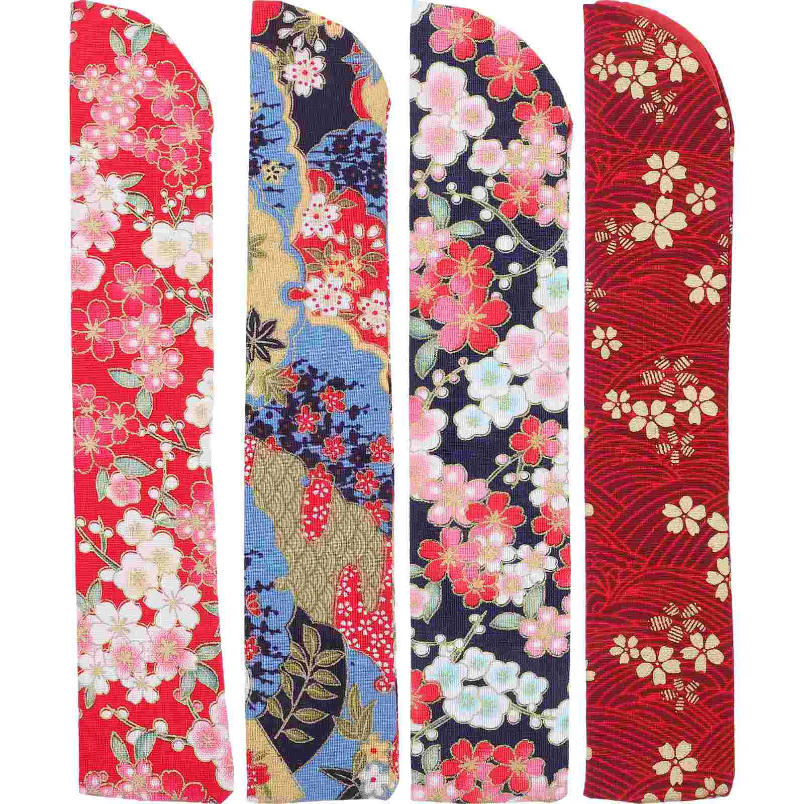 

4Pcs Chinese Hand Fan Storage Bag Handheld Fan Wrapping Bag Storage Pouch
