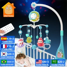 Baby Mobile Rattles Toys 0-12 Months For Baby Newborn Crib Bed Bell Toddler Rattles Carousel For Cots Kids Musical Toy Gift